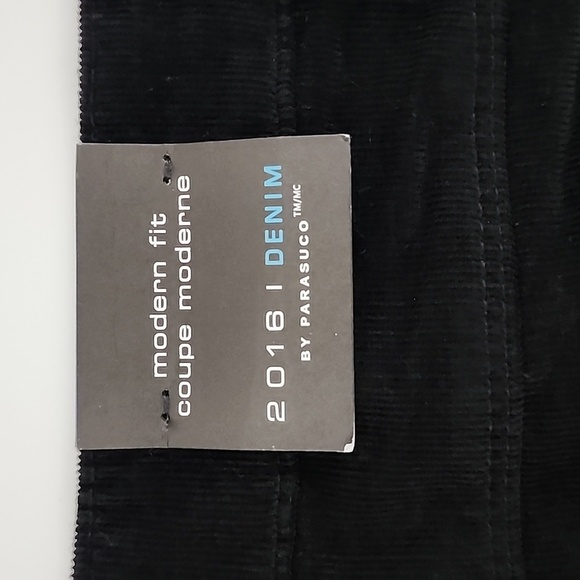 Parasuco 2016 Denim Women's Black Corduroy Pants Mid Rise Straight Leg Size 10 - Picture 9 of 15